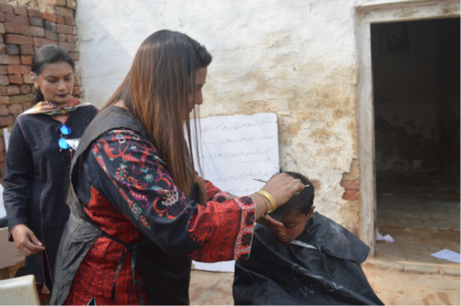 Mobile Sunday School Haircuts